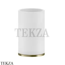 Gessi INCISO accessories Стакан настольный, композит белый 58531-727, Brushed Brass