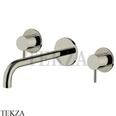 FIMA Carlo Frattini Spillo UP Смеситель для раковины на 3 отверстия, внешняя часть F3161L/5SN, Brushed nickel