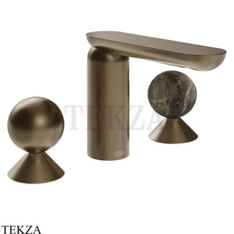 Gessi Perle Смеситель для раковины на 3 отв., без гарнитура 74015-761, бронза Coffee