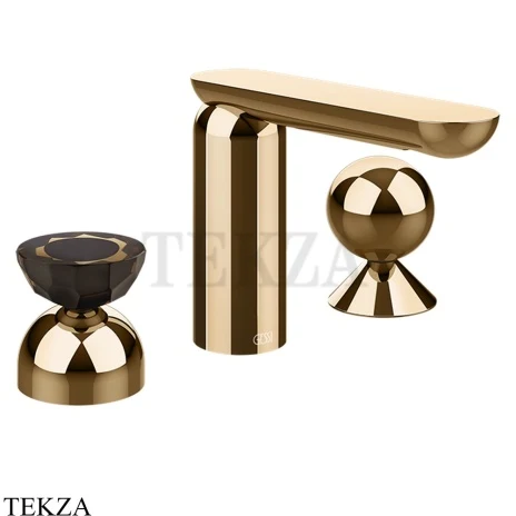 Gessi Perle Смеситель для раковины на 3 отв., без гарнитура 74808-735, бронза глянец