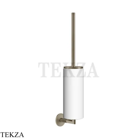 Gessi ANELLO Туалетный ершик настенный, композит белый 63719-149, Finox Brushed Nickel