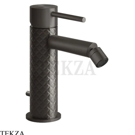 Gessi 316 INTRECCIO Смеситель для биде, с донным клапаном 54107-707, Black Metal Brushed PVD