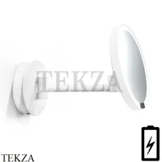 Decor Walther Round Just Look WR Косметическое зеркало, 5х увел. Kelvin 3000, от батарейки0125650 , белый матовый