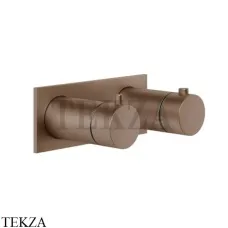 Gessi Ingranaggio-Anello Термостат для душа на планке, 3 потока, внешняя часть 63336-708, Copper Brushed