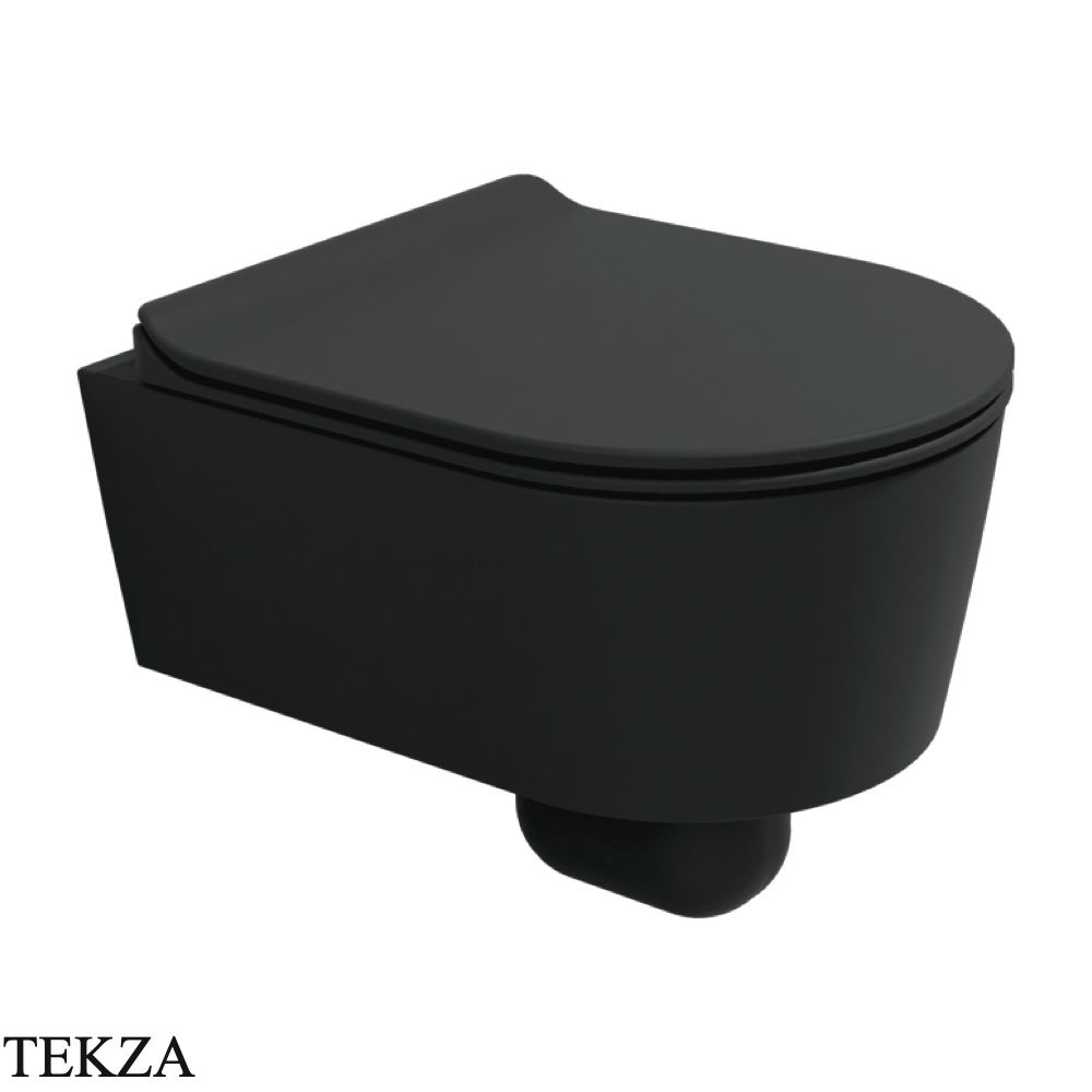 Flaminia LINK Mini Link унитаз подвесной GoClean чаша без ободка 5064GCAR, чёрный Carbone матовый