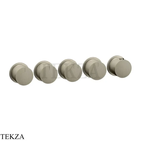 Gessi Habito Bath-shower Термостат на 4 потока, внешняя часть 63438-149, Finox Brushed Nickel