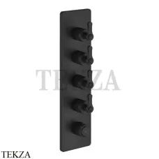 Gessi VENTI20 Термостат для душа, 4 потока, внешняя часть 65208-299, Matte Black