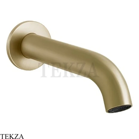 Gessi 316 BATH Излив для ванны настенный 54008-727, Brushed Brass PVD