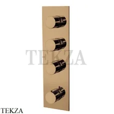 FIMA Carlo Frattini Spillo UP Термостат для душа 3 потока, внешняя часть F3869X3ZS, Brushed Amber Bronze