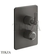 Gessi VENTI20 Термостат для душа, 3 потока, внешняя часть 65137-707, Black Metal Brushed