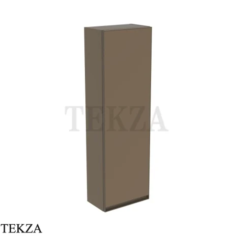 Flaminia Cubika шкаф-пенал подвесной 35×20,8×112,5 см, 1 дверца, серо-коричневый Taupe матовый