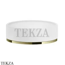 Gessi INCISO accessories Мыльница настольная, белый 58525-710, Brass PVD