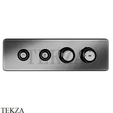 Gessi VENTI20 Термостатический смеситель на 2 потока с кнопками, внешняя часть 65222-706, Black Metal