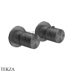 Gessi Habito INTRECCIO Термостат для душа на 2 потока, внешняя часть 70134-707, Black Metal Brushed