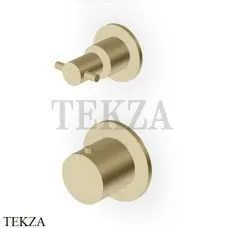 Zucchetti Helm Термостат для душа на 2-3 потока, внешняя часть ZH5806.XP31, brushed british gold PVD