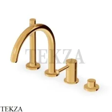 Zucchetti Pan Смеситель для ванны с гарнитуром ZP6502.C40, золото глянец