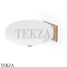 Zucchetti Bellagio Мыльница настенная, керамика белая ZAC510.P31, brushed british gold PVD