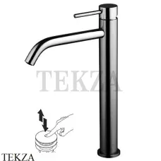 FIMA Carlo Frattini Spillo UP Смеситель для раковины, высокий XS, с донным клапаном F3031/HXSCN, Black chrome