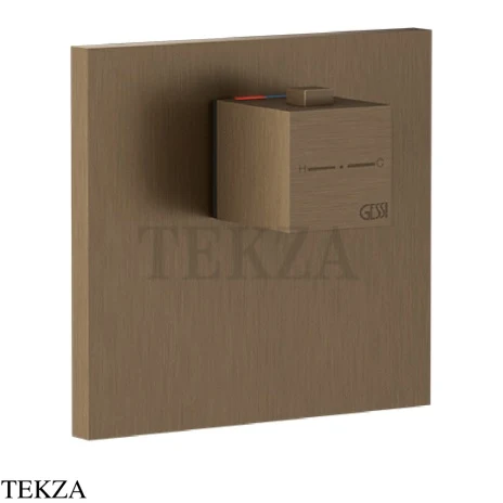 Gessi Rettangolo Shower Термостат для душа, внешняя часть 43252-761, Coffee Bronze Brushed PVD