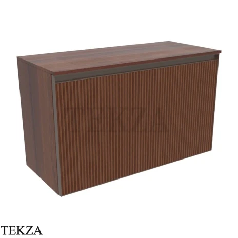Flaminia Cubika тумба под раковину подвесная 85×37×50 см, 1 ящик и внутренний ящик, орех Noce Greca