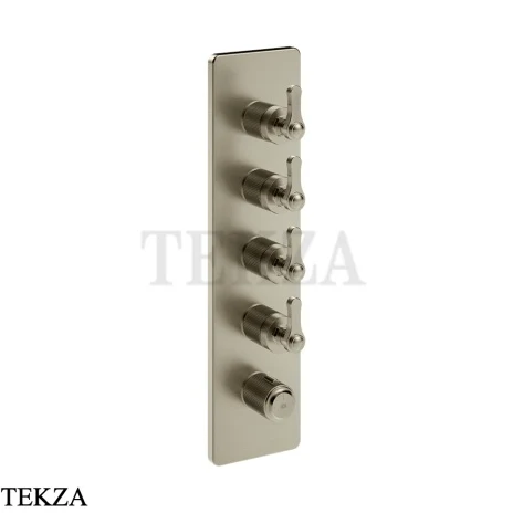 Gessi VENTI20 Термостат для душа, 4 потока, внешняя часть 65208-149, Finox Brushed Nickel
