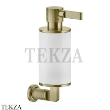 Gessi INCISO accessories Дозатор для жидкого мыла или лосьона, белый 58513-727, Brushed Brass