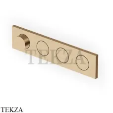 Zucchetti Hoop Термостат для душа на 3 потока, форсунки, внешняя часть ZHO773.P31, brushed british gold PVD
