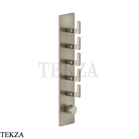 Gessi INCISO WELLNESS Термостат 5 выходов, внешняя часть 58210-149, Finox Brushed Nickel