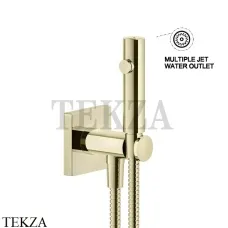 Gessi RILIEVO Гигиенический душ с держателем и выводом воды 59153-710, Brass PVD
