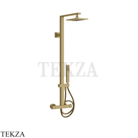 Gessi Rettangolo shower Душевая колонна с термостатом 23447-726, Warm Bronze Br. PVD
