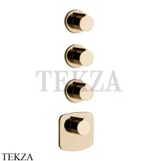 Gessi Ingranaggio-Anello Термостат для душа, 3 потока, внешняя часть 43236-735, Warm Bronze