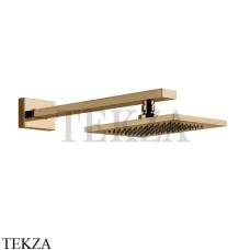 Gessi Rettangolo shower Верхний душ с кронштейном 20148-735, Warm Bronze PVD