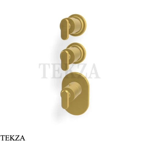 FIMA Carlo Frattini Park Line Термостат для ванны и душа, 2 потока, внешняя часть F1353X2OS, brushed gold