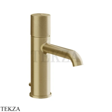 Gessi Habito DIAMANTATO Смеситель для раковины, с донным клапаном 70601-727, Brushed Brass PVD