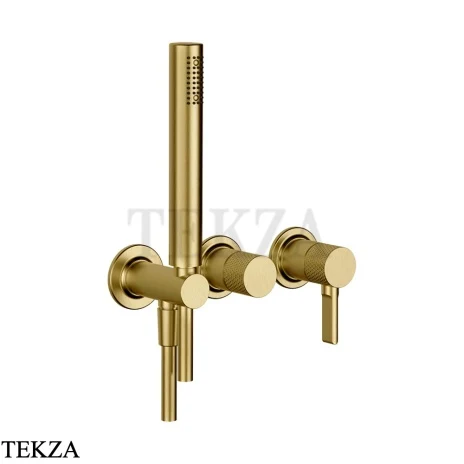 Gessi INCISO SHOWER Смеситель для душа с гарнитуром 58345-716, Gold Br. PVD