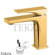 FIMA Carlo Frattini Zeta Смеситель для раковины, с донным клапаном F3961NOR, золото глянец