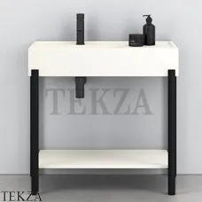 CIELO Plinio 85 Консоль с керамической раковиной и полкой, Talco-черный