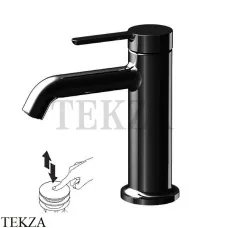 FIMA Carlo Frattini SNAP Смеситель для раковины, с донным клапаном F3111NS, черный матовый