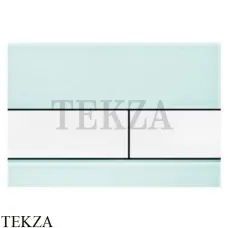 TECE Square Панель смыва для унитаза 9240803, стекло зеленое, клавиши белые