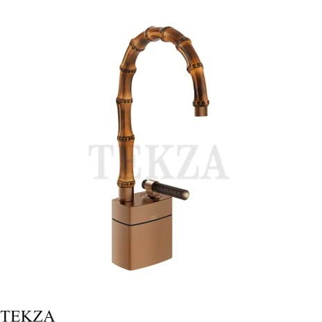 Gessi Jacqueline Смеситель для раковины низкий, без донного клапана 77227-708, медь Brushed