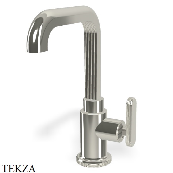 FIMA Carlo Frattini Park Line Смеситель для раковины высокий, с донным клапаном F1321LLN, Nickel глянец