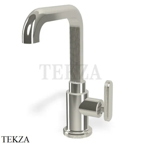 FIMA Carlo Frattini Park Line Смеситель для раковины высокий, с донным клапаном F1321LLN, Nickel глянец