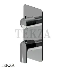 Newform Delta Zero Термостат для душа 2-3-4-5 потока, внешняя часть 69857E.58.063, PVD Gun Metal