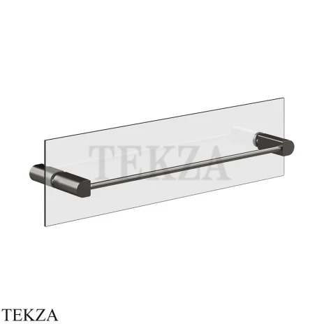 Gessi RILIEVO Полотенцедержатель для крепления на стекло, 45 см 59564-707, Black Metal Br. PVD