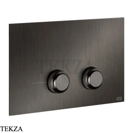 Gessi VENTI20 Клавиша смыва для инсталляции SANIT, Villeroy&Boch 54659-707, Black Metal Brushed PVD
