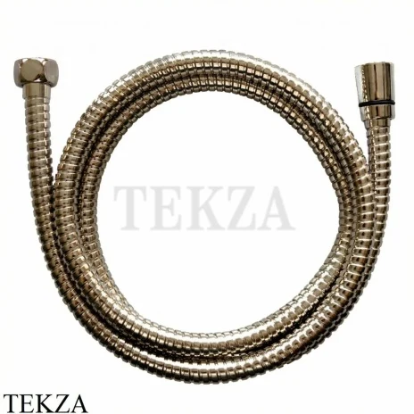 Nicolazzi Душевой шланг с двойным зажимом, конический 150 см R7097NL, Nickel глянец