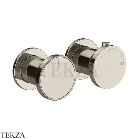 Gessi Origini NEUTRAL Термостат для душа 2 потока, внешняя часть 66134-720, Nickel PVD