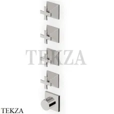 Zucchetti Bellagio Термостат для душа, 4 выхода, внешняя часть ZB1804.C8, nickel глянец