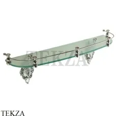 Migliore Elisabetta Полка стеклянная с галереей 17036, хром глянец