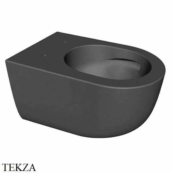 Hatria FUTURA Унитаз подвесной, чаша без ободка, слив торнадо A0Y9BA08, Antracite